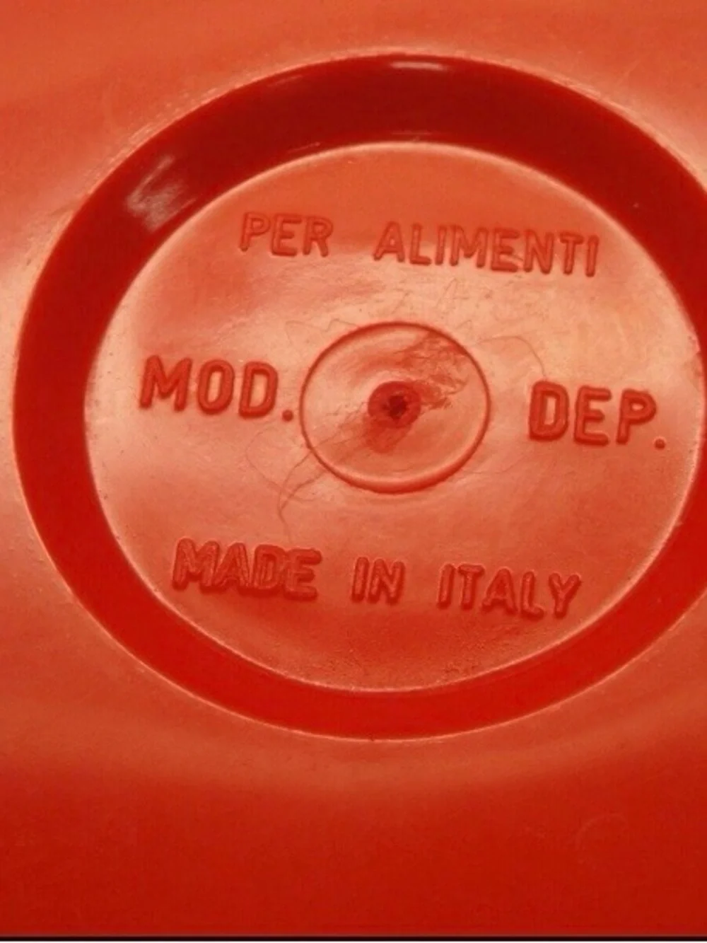 Retro Vintage Per Alimenti Italian Salad Spinner Red and White WORKS